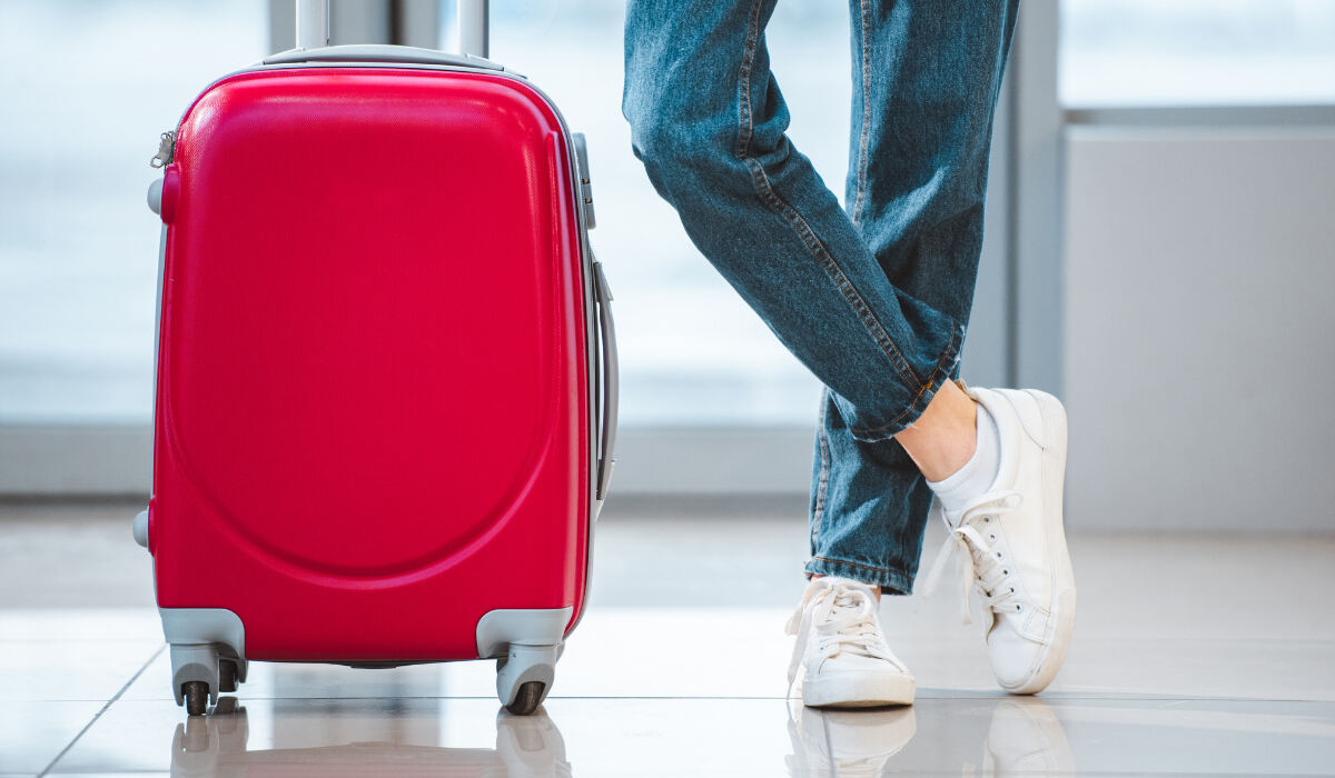 Украинец с красным чемоданом едет в Германию. Ru