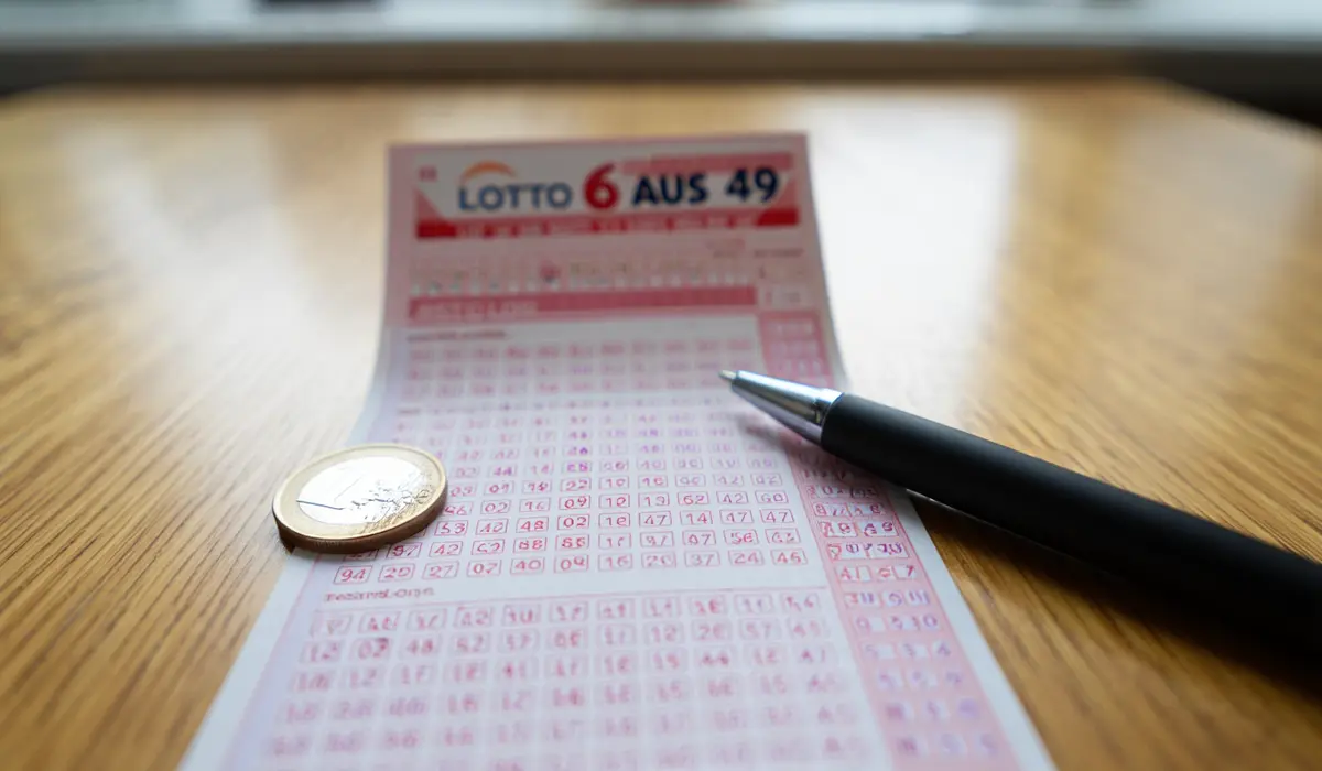 Foto eines Lottoscheins für Lotto 6aus49