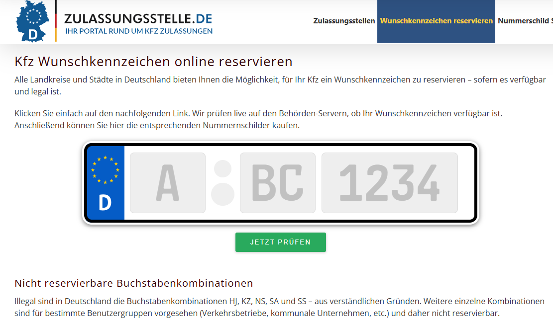 Foto von der Website