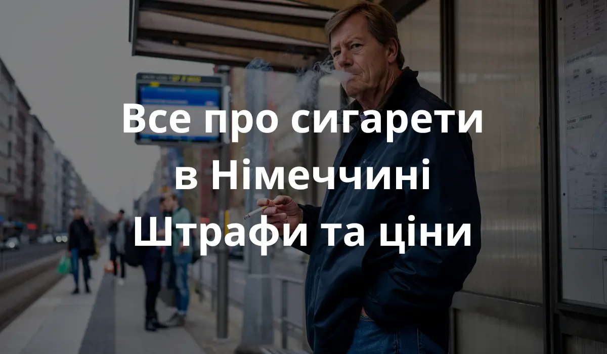 Мужчина стоит на остановке и курит