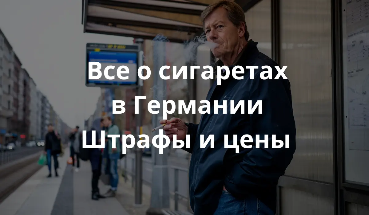 Мужчина стоит на остановке и курит