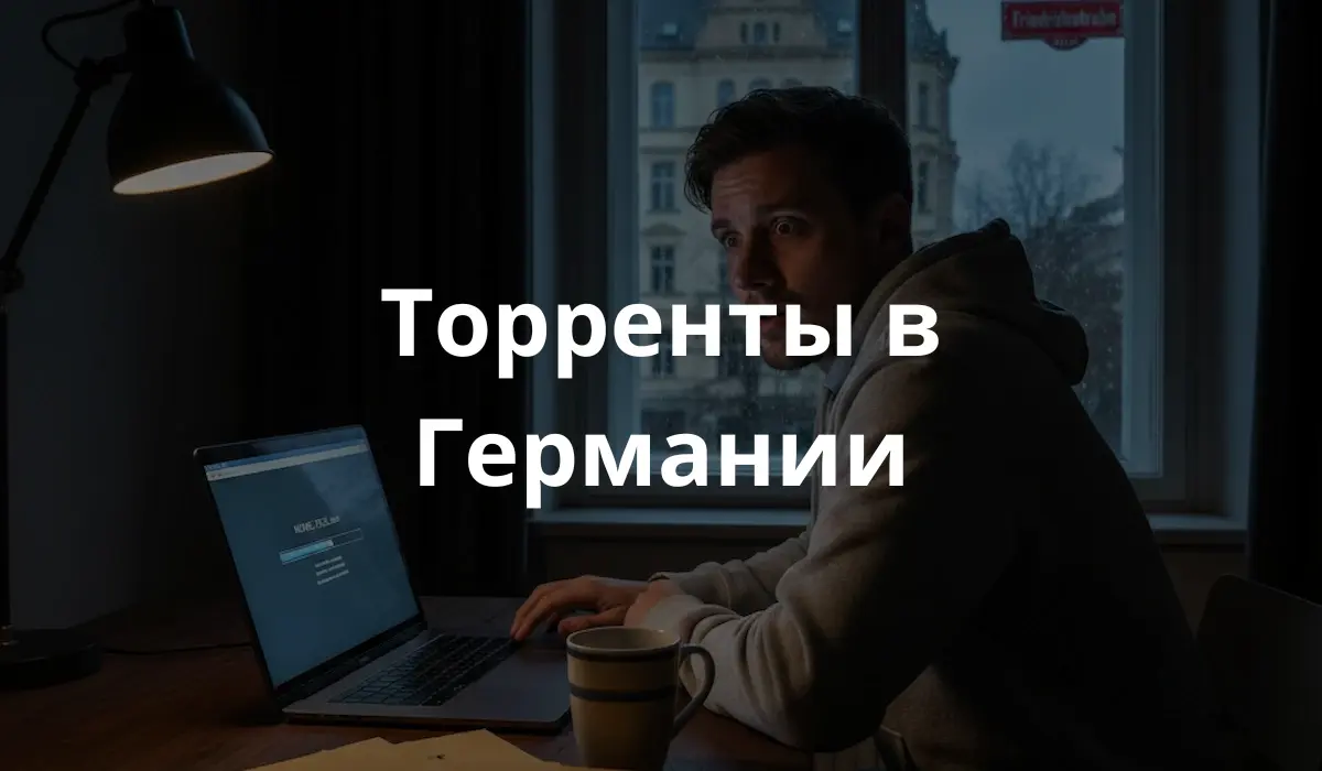 Украинец сидит в Германии и за компютером и скачивает фильм через торент