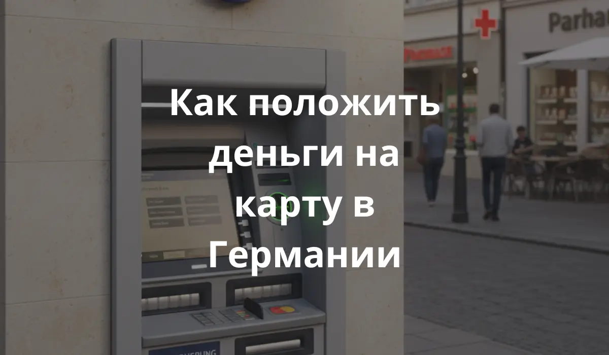 Банкомат, вплатомат в Германии чтобы положить деньги на карту